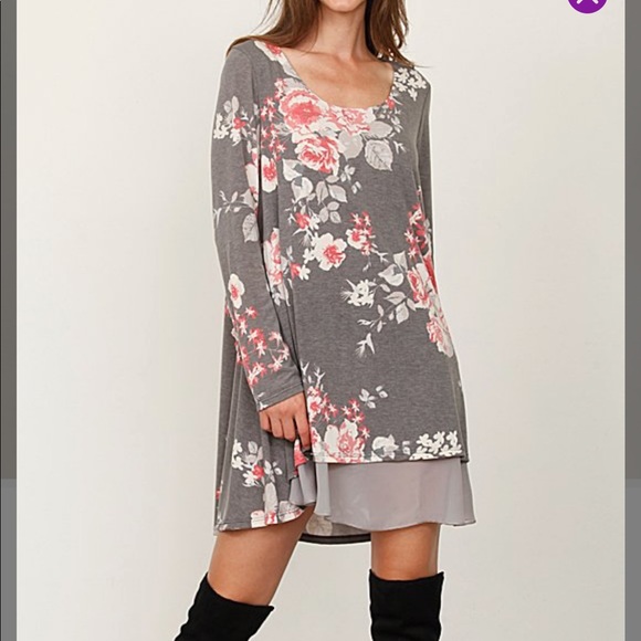 Vintage Floral Layered Dress - Picture 3 of 5